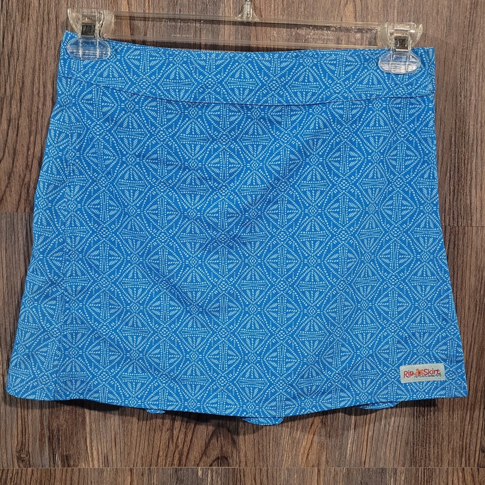 Rip Skirt Hawaii Size Small Skirt Length #1 Blue Geometric Beach Surf Quick-Dry